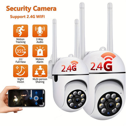 1080P WiFi Security Camera - Motion Tracking & Night Vision