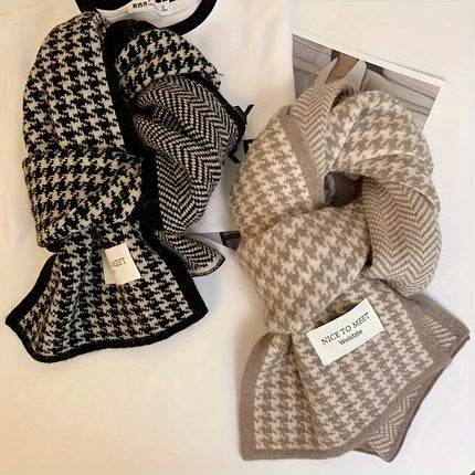 Men's Checkered Winter Fashion Scarf