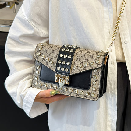 Elegant Plaid Crossbody Shoulder Bag