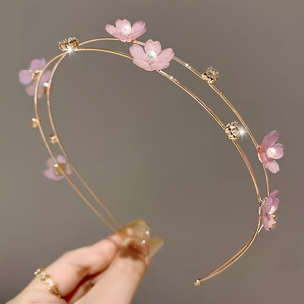 Double-Layer Rhinestone Flower Hair Clip