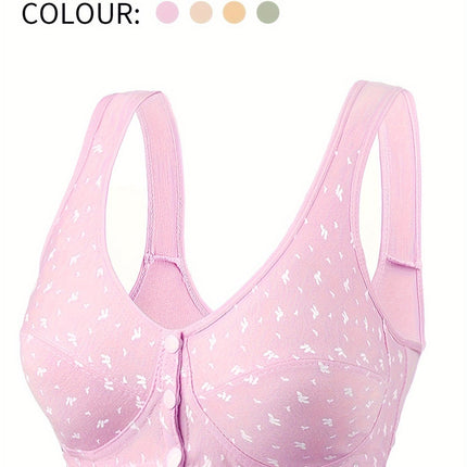 Comfort-Fit Front-Closure Vest Bra
