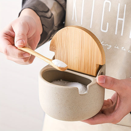 Ceramic Seasoning Pot Set with Tray