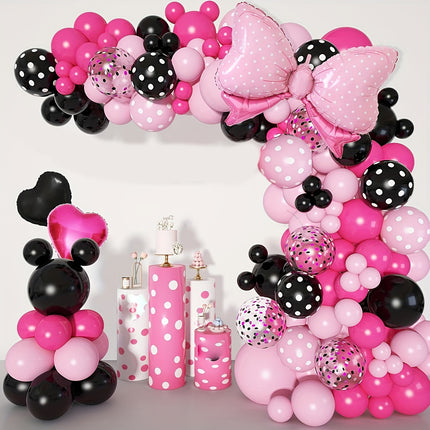 113pcs Mouse Balloon Garland Arch Kit For Cartoon Mouse Theme