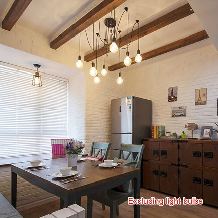Modern Chic Industrial Spider Chandelier - Adjustable DIY Lighting