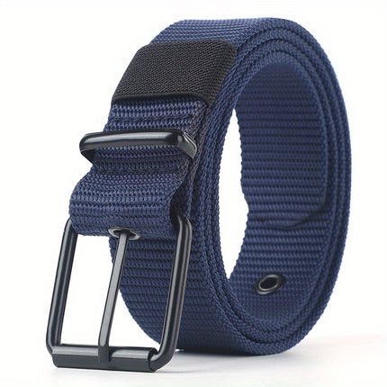 Men's Porous Canvas Pin Buckle Belt