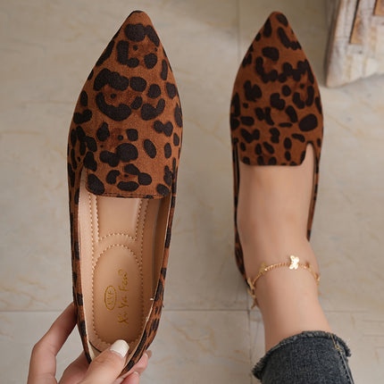 Women's Leopard Print Pointed Flats