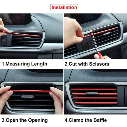 Car Vent & Door Edge Trim Strips – 10pcs Set