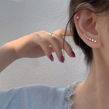 Elegant Star River Rhinestone Stud Earrings - Monti Bargains