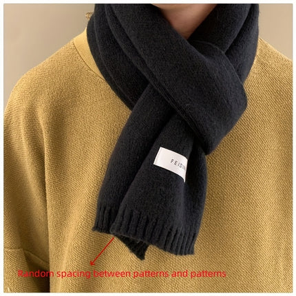 Elegant Men's Knit Wool Scarf