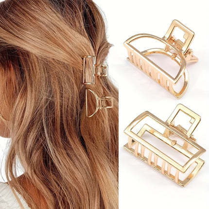 Hollow Heart Metal Hair Clips