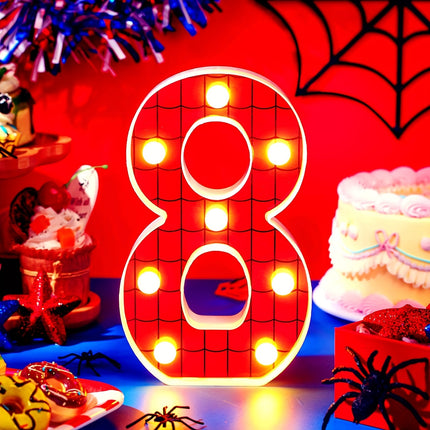1pc Spider LED Numbers Light For Birthday Decoration