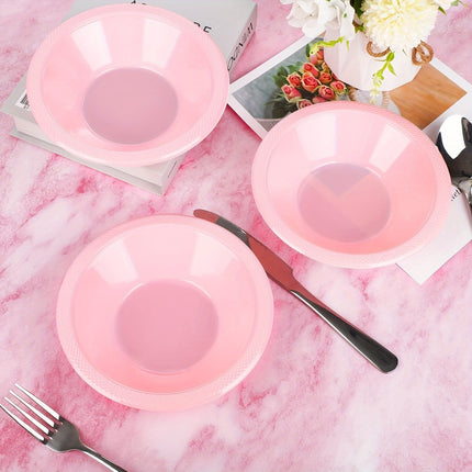 30/10 Pack High-Index Plastic Geometric Pattern Bowls