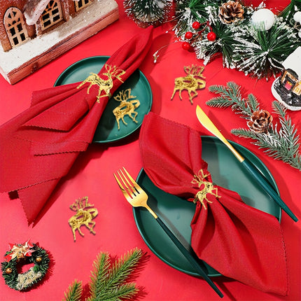 12pcs Christmas Napkin & Ring Set