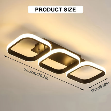 Modern Triangular LED Ceiling Light – Adjustable 3-Color