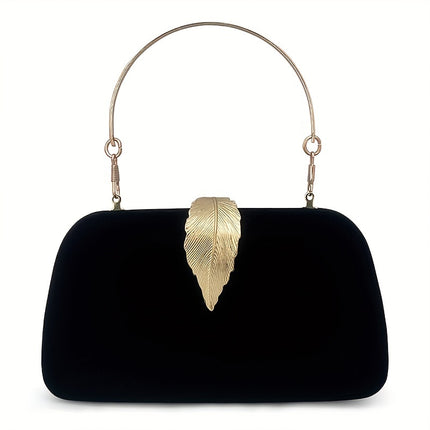 Leaf Decor Evening Clutch Bag