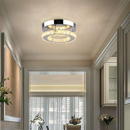 Aluminum LED Round Crystal Ceiling Lamp – Elegant Design