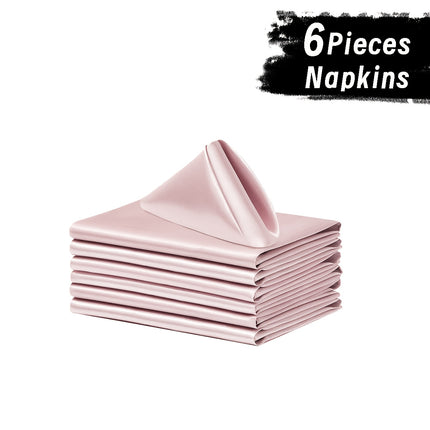 6/12pcs Luxury Soft Satin Napkins
