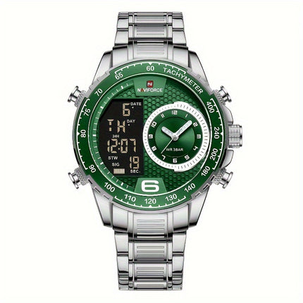 Multi-Functional Leather Quartz Watch
