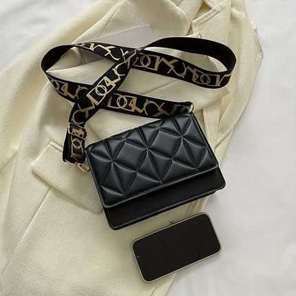 Rhombus Embossed Crossbody Bag