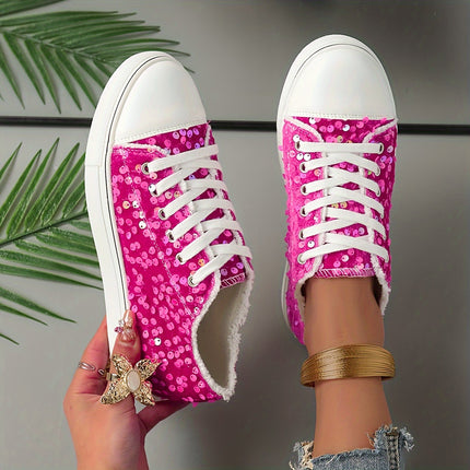 Sparkly Sequin Canvas Sneakers