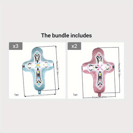 1pc Baptism Cross Balloons For Holy Communion