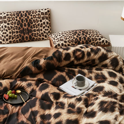 Luxury Leopard Print Bedding Set