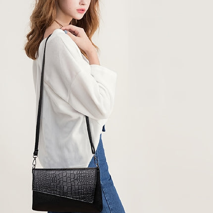 Crocodile Pattern Square Crossbody