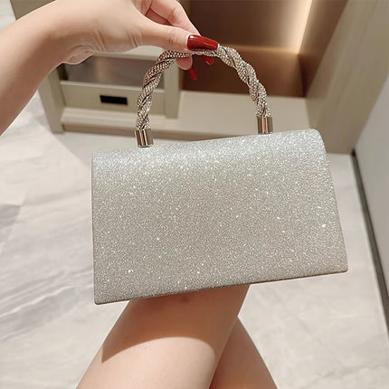 Glitter Bow Clutch Bag