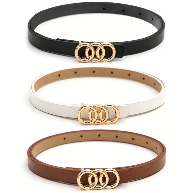 3-Piece Casual Fashion Belt Set