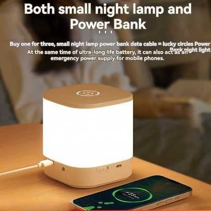 Touch-Control LED Night Light with Rechargeable Power Bank