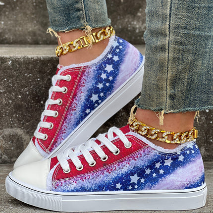 Star Pattern Canvas Sneakers