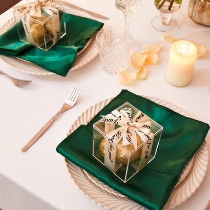 6/12pcs Luxury Soft Satin Napkins