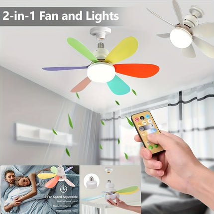 Ceiling Fan Light with Remote – 3-Speed Dimmable Fan