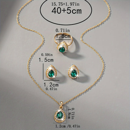 Elegant Gemstone Wedding Accessories Set