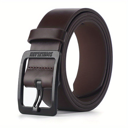 Men's Black PU Leather Jeans Belt
