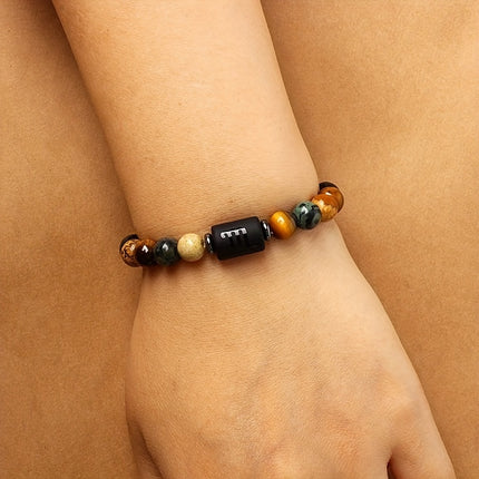 Men's Zodiac Stone Beaded Bracelet