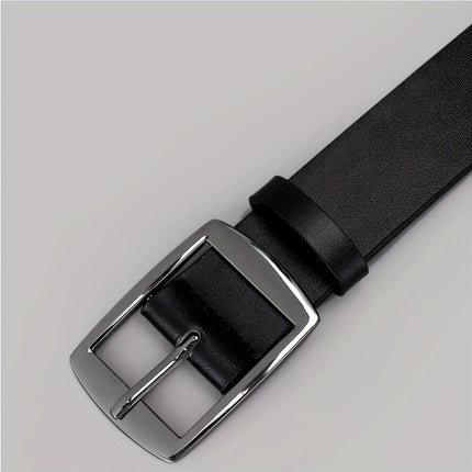 Men's Sleek Black Leather Belt - Monti Bargains