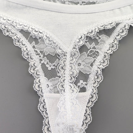 6pcs Floral Lace Thongs
