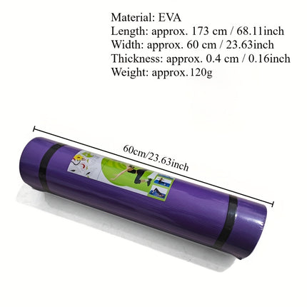 4mm EVA Non-Slip Yoga Mat for Home Gym & Yoga
