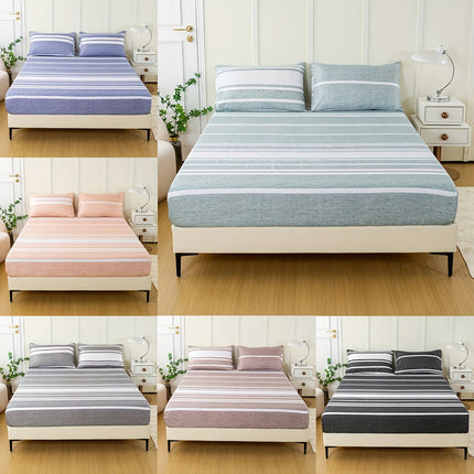 Striped Print Bedding Set - Soft, Comfortable All-Season Set
