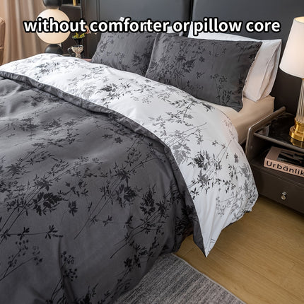 Luxury Floral Print Duvet Cover Set - Soft & Cozy Bedding