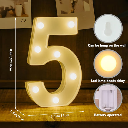 Shine Bright with LED Birthday Number Sign!