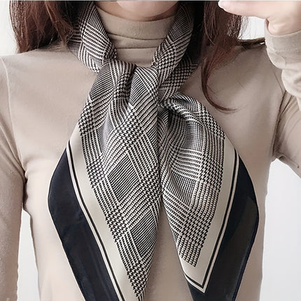 Boho-Chic Houndstooth Neck Scarf