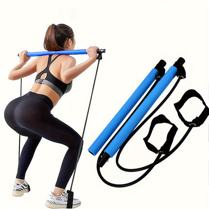 Versatile Yoga & Pilates Bar Set with Resistance Bands