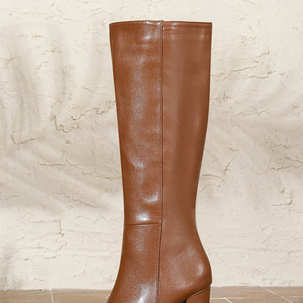 Stylish Knee-High Block Heel Boots