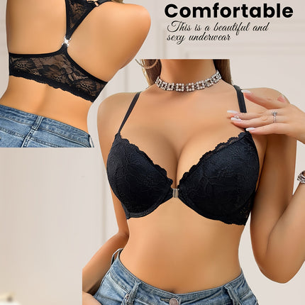 Feminine Grace Floral Lace Underwire Bra