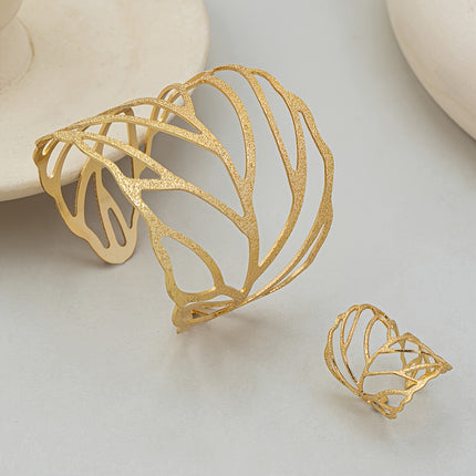 Vintage Leaf Design Jewelry Set