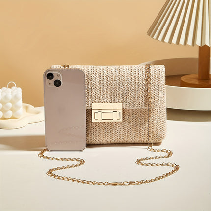 Elegant Crossbody Bag with Chain Strap – Timeless Glam - Monti Bargains