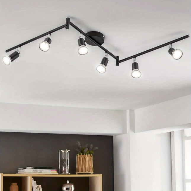 Modern Ceiling Spotlight – 6x6W Adjustable LED Bulbs