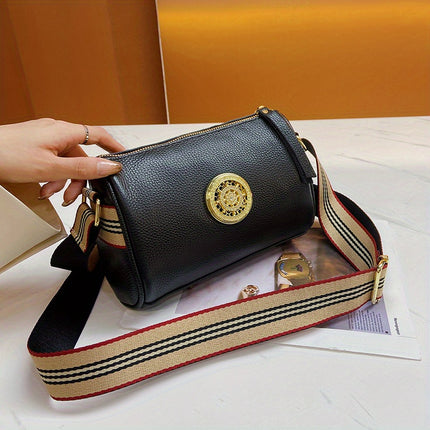 Trendy Leather Barrel Bag